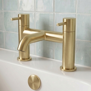 Verona RIvenza Brushed Brass Bath Filler Tap | Product Image