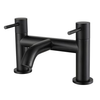 Verona Rivenza Matt Black Bath Filler Tap | Product Image