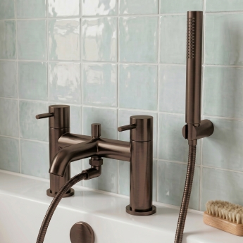 Verona Rivenza Brushed Bronze Bath Shower Mixer Tap (inc Kit) | Product Image