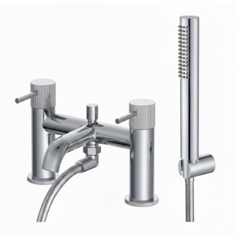 Verona Rivenza Fluted Chrome Bath Shower Mixer Tap (inc Kit) | Product Image