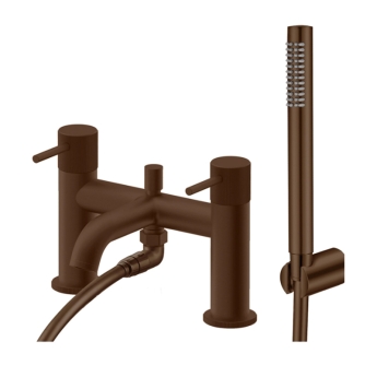 Verona Rivenza Fluted Brushed Bronze Bath Shower Mixer Tap (inc Kit) | Product Image