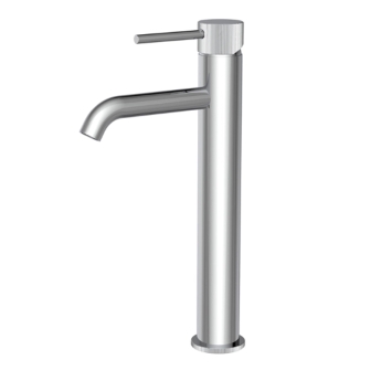 Verona Rivenza Fluted Chrome Tall High Rise Basin Mixer Tap | Product Image