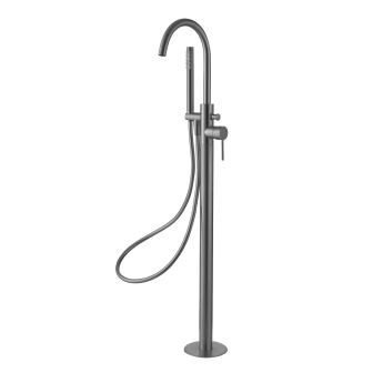 Verona Rivenza Gunmetal Freestanding Bath Shower Mixer Tap (inc Kit) | Product Image