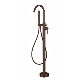 Verona Rivenza Brushed Bronze Freestanding Bath Shower Mixer Tap (inc Kit) | Product Image