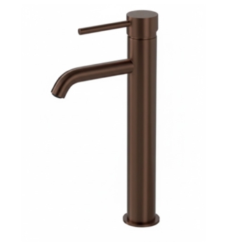 Verona Rivenza Brushed Bronze Tall High Rise Basin Mixer Tap | Product Image