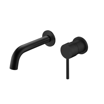 Verona Rivenza Matt Black Wall Mounted Basin Mixer Tap | Product Image