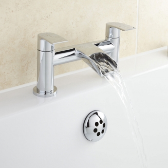 Verona Waterfall Bath Filler Tap - Pillar Mounted