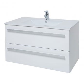 Verona Trevi Wall Hung Vanity Unit with Basin 750mm Wide White 1 Tap Hole