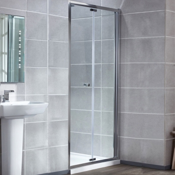 Verona Uno Bi-Fold Shower Door 760mm Wide - 4mm Glass