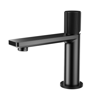 Verona Velora Matt Black Basin Mixer Tap (inc Waste) | Product Image