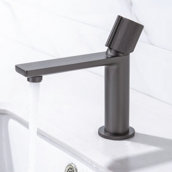 Verona Velora Gunmetal Basin Mixer Tap (inc Waste) | Product Image