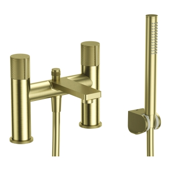 Verona Velora Brushed Brass Bath Shower Mixer Tap (inc Kit) | Product Image