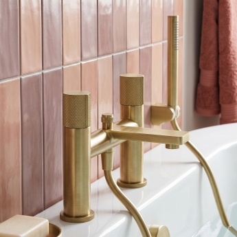 Verona Velora Brushed Brass Bath Shower Mixer Tap (inc Kit) | Product Image