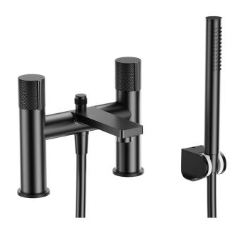 Verona Velora Matt Black Bath Shower Mixer Tap (inc Kit) | Product Image