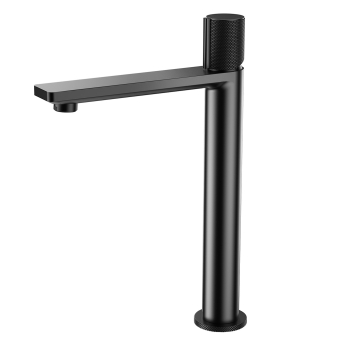 Verona Velora Matt Black Tall High Rise Basin Mixer Tap | Product Image
