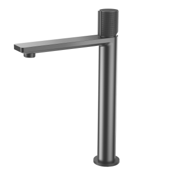 Verona Velora Gunmetal Tall High Rise Basin Mixer Tap | Product Image
