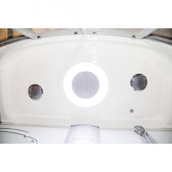 Vidalux Lisbon Corner Steam Whirlpool Shower Bath Cabin 1350mm x 1350mm - Crystal White