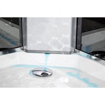 Vidalux Clearwater Offset Quadrant Steam Shower Cabin 1200mm x 800mm Left Handed - Ocean Mirror