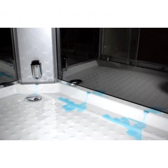 Vidalux Miami Quadrant Steam Shower Bath Cabin 900mm x 900mm - Ocean Mirror