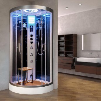 Vidalux Essence Quadrant Steam Shower Cabin 800mm x 800mm - Ocean Mirror