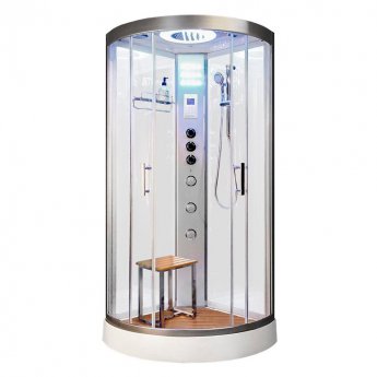 Vidalux Hydro Plus Quadrant Shower Cabin 900mm x 900mm - Crystal White