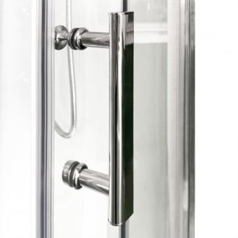 Vidalux Pure E Square Shower Cabin 800mm with Standard Electric Shower 8.5 KW - Black