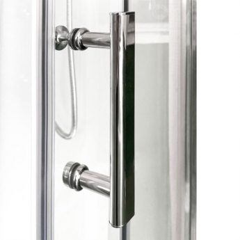 Vidalux Pure E Square Shower Cabin 800mm with Standard Electric Shower 8.5 KW - White