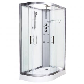 Vidalux Pure Offset Quadrant Shower Cabin 1200mm x 800mm Right Handed - Crystal White