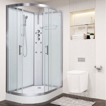 Vidalux Pure Offset Quadrant Shower Cabin 1200mm x 800mm Right Handed - Crystal White