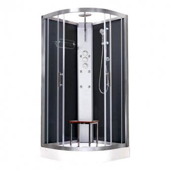 Vidalux Pure Quadrant Shower Cabin 800mm x 800mm - Midnight Black