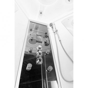 Vidalux Selsey Twin Quadrant Steam Shower Cabin 1300mm x 1300mm - Crystal White