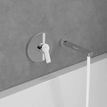 Villeroy & Boch Architectura Bath Spout Wall Mounted 227mm - Chrome