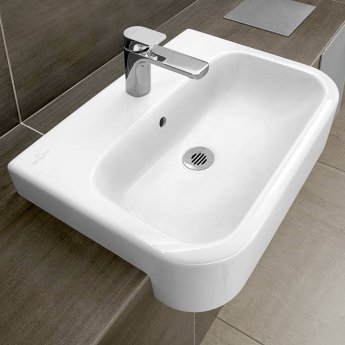 Villeroy & Boch Architectura Semi-Recessed Basin 550mm Wide - 1 Tap Hole