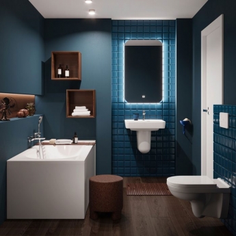 Villeroy & Boch Architectura Basin and Semi Pedestal 600mm Wide - 1 Tap Hole