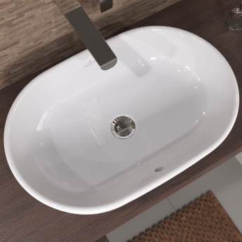 Villeroy & Boch Architectura Oval Sit-On Countertop Basin 600mm Wide - 0 Tap Hole