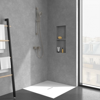 Villeroy & Boch Architectura Square Bar Shower Valve - Brushed Nickel Matt | Product Image