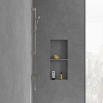 Villeroy & Boch Architectura Square Bar Shower Valve - Brushed Nickel Matt | Product Image