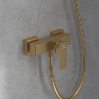 Villeroy & Boch Architectura Square Bar Shower Valve - Brushed Gold | Product Image