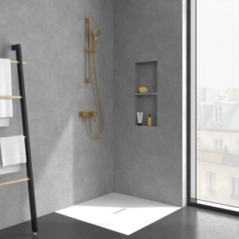 Villeroy & Boch Architectura Square Bar Shower Valve - Brushed Gold | Product Image