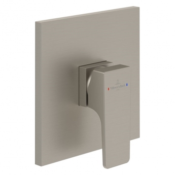 Villeroy & Boch Architectura Square Concealed Shower Valve Single Outlet - Brushed Nickel Matt