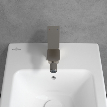 Villeroy & Boch Architectura Square Bidet Mixer Tap - Brushed Nickel Matt