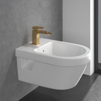 Villeroy & Boch Architectura Square Bidet Mixer Tap - Brushed Gold