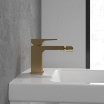 Villeroy & Boch Architectura Square Bidet Mixer Tap - Brushed Gold