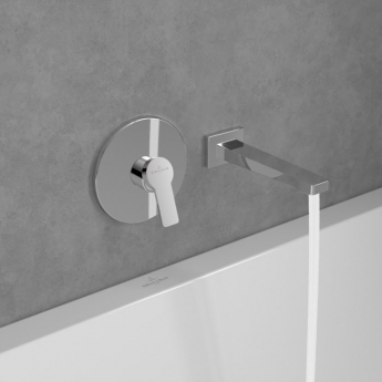 Villeroy & Boch Architectura Bath Spout Wall Mounted 225mm - Chrome