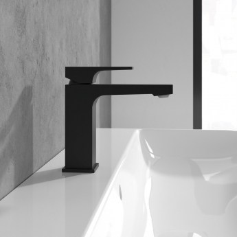 Villeroy & Boch Architectura Square Basin Mixer Tap with Pop-Up Waste - Matt Black