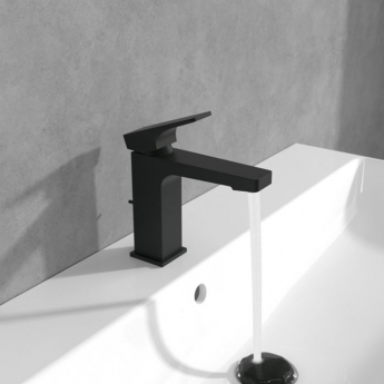 Villeroy & Boch Architectura Square Basin Mixer Tap with Pop-Up Waste - Matt Black