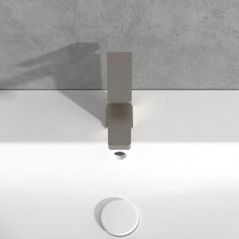 Villeroy & Boch Architectura Square Basin Mixer Tap without Waste - Brushed Nickel Matt