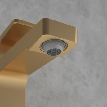 Villeroy & Boch Architectura Square Basin Mixer Tap without Waste - Brushed Gold