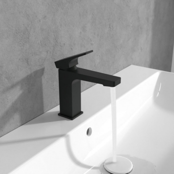 Villeroy & Boch Architectura Square Basin Mixer Tap without Waste - Matt Black