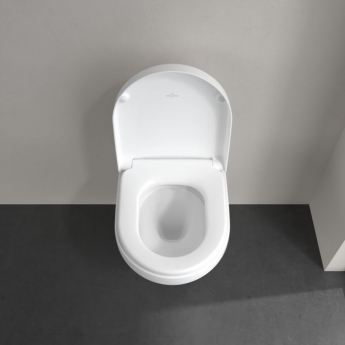 Villeroy & Boch Architectura Rimless TwistFlush[e3] Compact Wall Hung Toilet - Soft Close Seat | Product Image